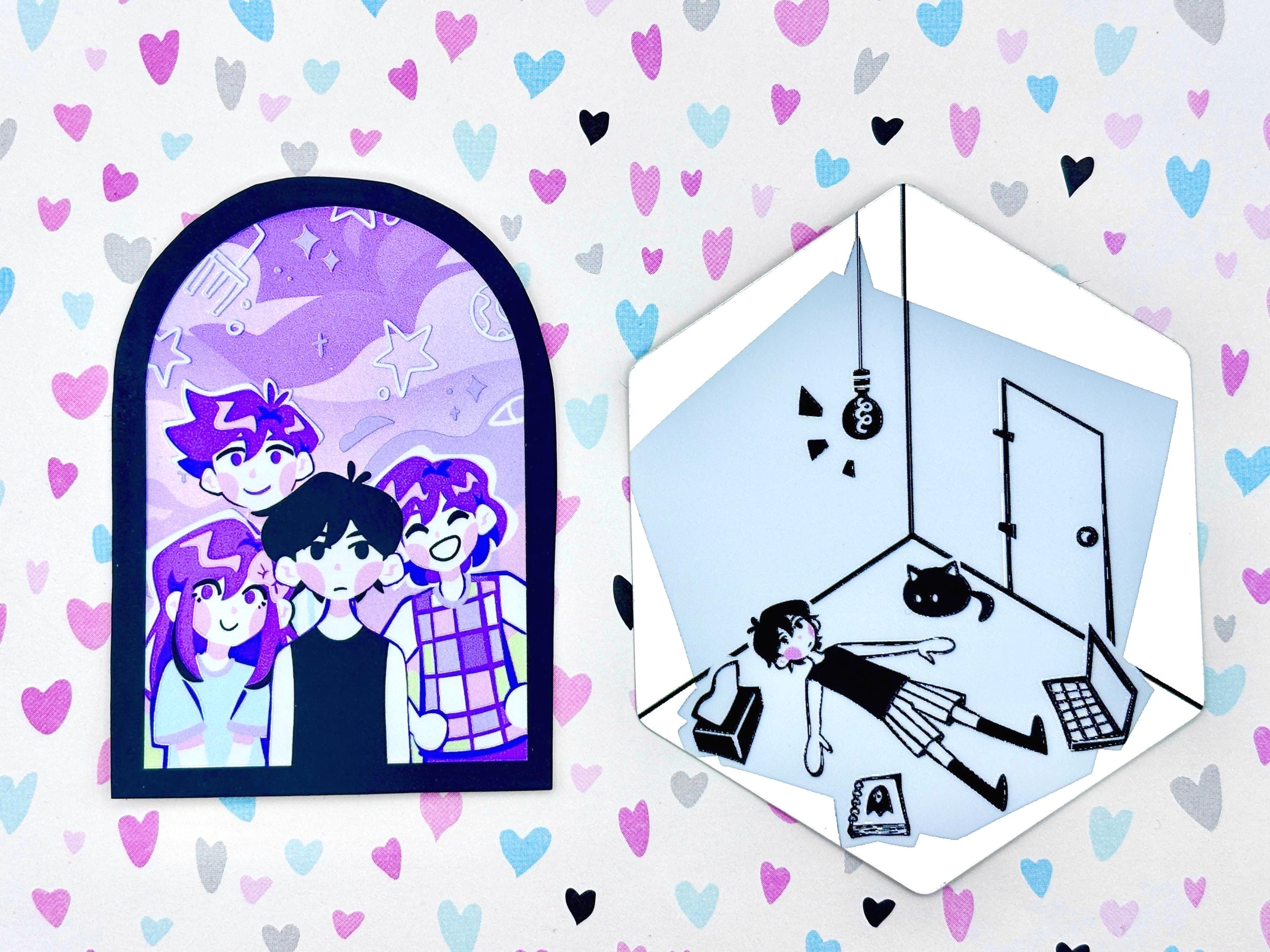 OMORI Holographic Vinyl Sticker | White Space Room Headspace Mirror | Durable Waterproof