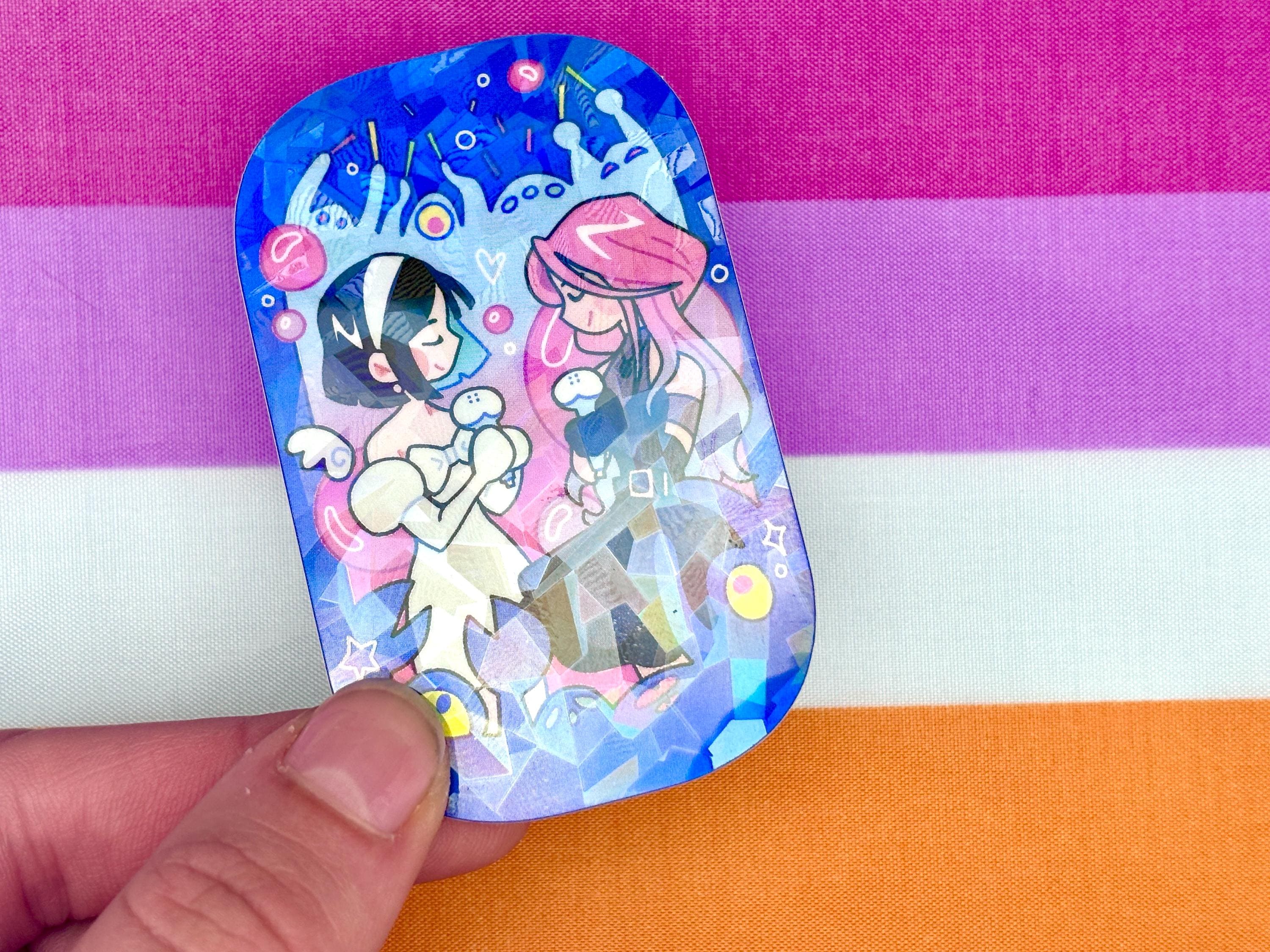 Mizi and Sua Sticker (Mizisua) | Holographic Waterproof Vinyl Sticker | Alien Stage | Yuri