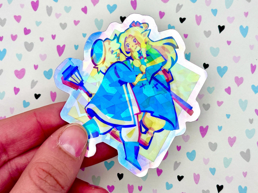 Falin & Marcille Sticker (Farcille) | Holographic Waterproof Vinyl Sticker | Dungeon Meshi / Delicious in Dungeon | Yuri
