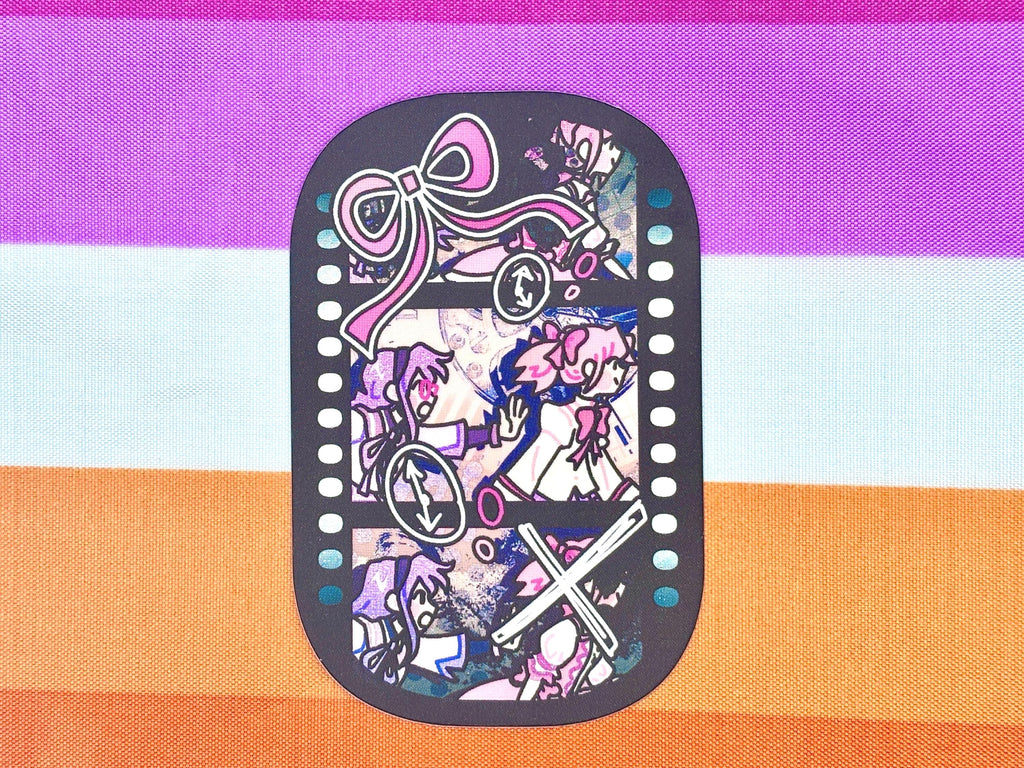 Madoka and Homura Sticker (Homumado) | Holographic Waterproof Vinyl Sticker | Madoka Magica | Yuri