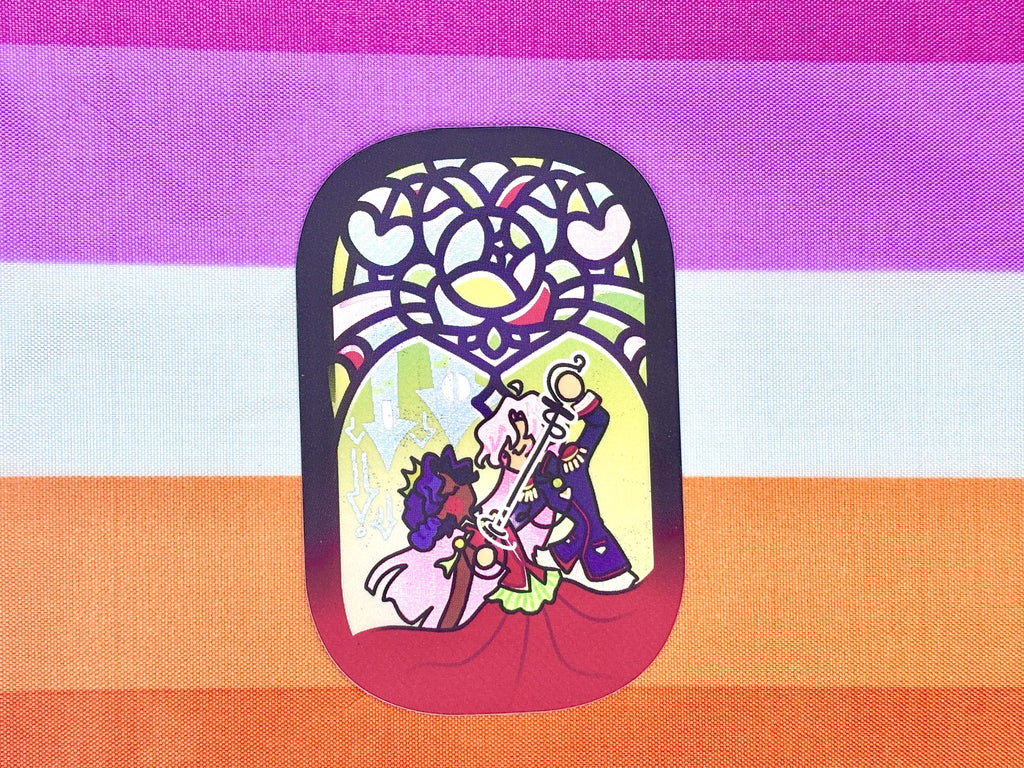 Utena and Anthy Sticker (Utenanthy) | Holographic Waterproof Vinyl Sticker | Revolutionary Girl Utena | Yuri